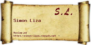 Simon Liza névjegykártya