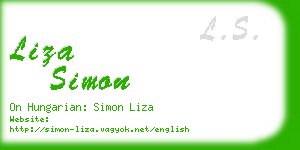 liza simon business card